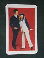 Kártyanaptár,Tolna megyei szabó szövetkezet,ruházat,divat,Szekszárd,erotikus női modell, 1972,   (5)