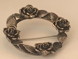 Silver rose wreath badge from the 1920s - marked