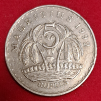 Mauritius pálmafák 5 rúpia 1992. (464)