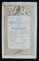 Austrian public debt bond 1000 guilders / HUF 1868 August - Vienna