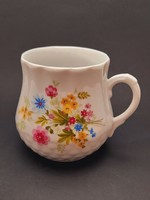 Zsolnay flower pattern belly mug