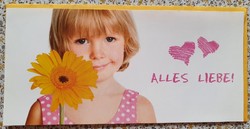 Greetings postcard with envelope greeting card greeting card postcard pure German gerbera kid
