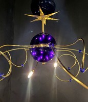Muránói posztmodern csillár, függesztett lámpa