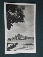 Postcard, Budapest Kossuth Bridge, country house view