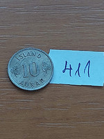 Iceland 10 aurars 1966 copper-nickel 411
