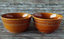 2 retro granite bowls, muesli bowl