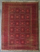 1K991 antique large burgundy oriental Persian rug with cassette patterns 200 x 290 cm