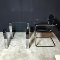 Folding table with chrome legs