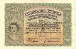 50 Francs 1926 Switzerland