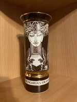 Hollóházi Saxon endre studio vase - form 1 grand prix 1986 brown rare piece