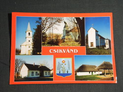 Postcard, tsikvand, mosaic details, church, council house, monument, country house