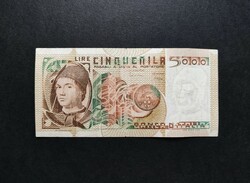 Italy 5000 lire / lira 1979-1980, vf