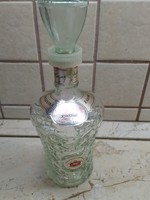 Old thick glass bottle for sale! Thick liqueur glass with a printed pattern for sale!