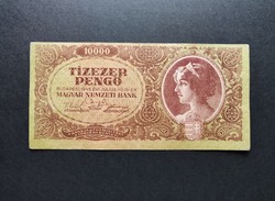 Misprint! Ten thousand pengő 1945, vf+