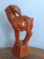 Czinder Antal kerámia kőszáli kecske figura szobor kisplasztika