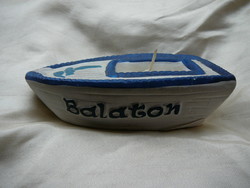 Ceramic balaton boat candle