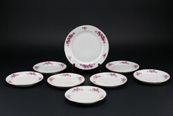 Alföldi porcelain cake set, 8 pieces, marked, old.
