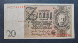 Germany 20 marks 1929, f+