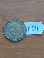 Spain 1 peseta 1963 francisco franco, aluminum bronze 464