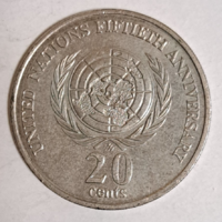 1995. Ausztrália, 50 éves az ENSZ, 20 Cent (577)