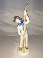 Rare porcelain boy with skis