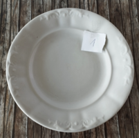 Régi fehér indamintás jelzett Zsolnay lapos tányér 1.