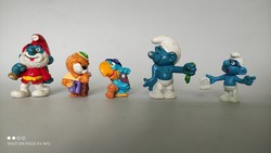 Kinder figura gyűjteménybe is 5 darab együtt strumpfovi és egyéb