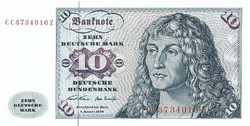 10 Mark 1970 Germany unc
