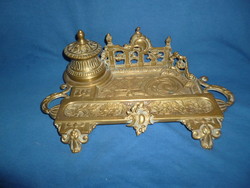 Antique decorative copper inkstand
