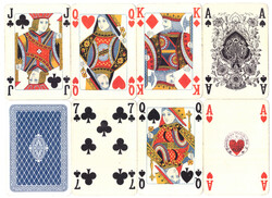 30K. Francia kártya 52 lap Nemzetközi kártyakép Dondorf Frankfurt 1925 alighasznált, hibátlan