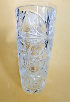 Thick-walled Czech crystal vase