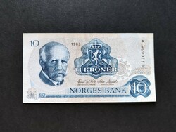 Norway 10 kroner, crown 1983, vf+
