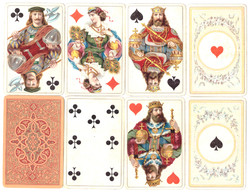 47. Mittelalter francia sorozatjelű kártya Dondorf Frankfurt 1895 körül 52 lap