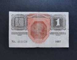 1 Korona 1916, f+, d.Ö. Overprinting