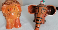 Ceramic retro decorative objects with a gift vase