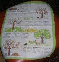 Old textile calendar