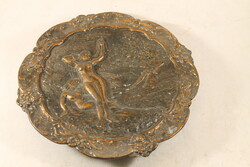Red copper or bronzed signed relief 473