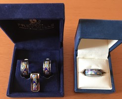Freywille fire enamel jewelry set