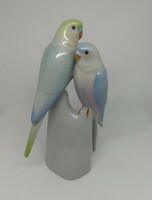 Pair of Drasche porcelain parrots 
