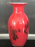 Vintage multi-layered holmegaard vase, 16 cm high