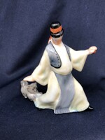 Shepherd of Herend with the Puli dog porcelain figure (7cm) rz