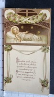 Art Nouveau pressed - embossed holy picture rough lithograph holy picture marked 1920