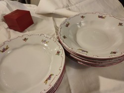 12 Zsolnay flower plates are new