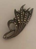 Silver pendant - mid-century 925 marcasite