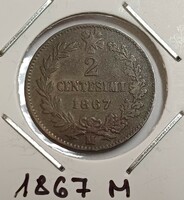 Olaszország 2 Centesimi 1687 M ( Milánó) F.