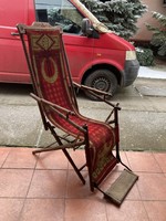Folding French Art Nouveau armchair from 1900.