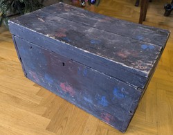 Chest, small chest painted soldier chest about 100 years old!