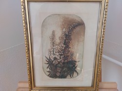 (K) marked lithograph (?) 32X43 cm with frame