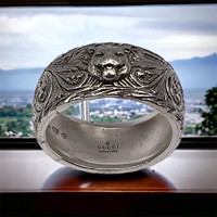 【未使用品】グッチ GUCCI GG柄 ストール シルク ブルー Brandol / GUCCI グッチ ストール シルク・ウール GG柄 ショール