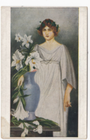 White lily / karol koselleck - painting postcard